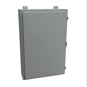 HAMMOND 1418F6 Enclosure, 30 x 20 x 6 Inch Size, Wall Mount, Carbon Steel, Ansi 61 Gray | CV7JGJ