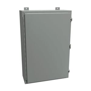 HAMMOND 1418F8 Enclosure, 30 x 20 x 8 Inch Size, Wall Mount, Carbon Steel, Ansi 61 Gray | CV7JGK