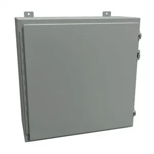 HAMMOND 1418J10 Enclosure, 24 x 24 x 10 Inch Size, Wall Mount, Carbon Steel, Ansi 61 Gray | CV7JGR