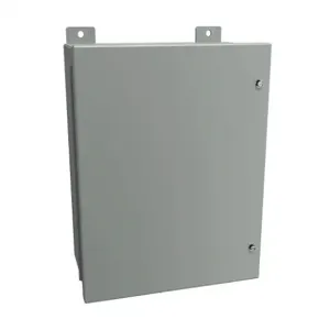 HAMMOND 1418JB7 Enclosure, 16 x 12 x 7 Inch Size, Wall Mount, Carbon Steel, Ansi 61 Gray | CV7JGX