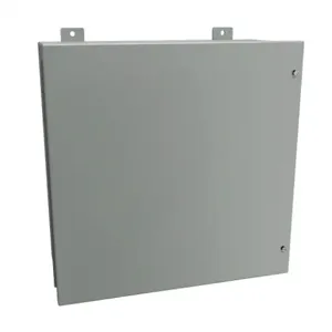 HAMMOND 1418JD9 Enclosure, 20 x 20 x 9 Inch Size, Wall Mount, Carbon Steel, Ansi 61 Gray | CV7JHB