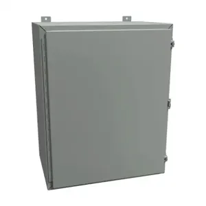 HAMMOND 1418K16 Enclosure, 30 x 24 x 16 Inch Size, Wall Mount, Carbon Steel, Ansi 61 Gray | CV7JHQ