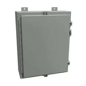 HAMMOND 1418N4C6 Enclosure, 20 x 16 x 6 Inch Size, Wall Mount, Carbon Steel, Ansi 61 Gray | CV7JJN