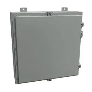 HAMMOND 1418N4D6 Enclosure, 20 x 20 x 6 Inch Size, Wall Mount, Carbon Steel, Ansi 61 Gray | CV7JJR