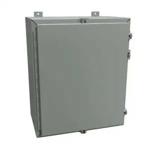 HAMMOND 1418N4E12 Enclosure, 24 x 20 x 12 Inch Size, Wall Mount, Carbon Steel, Ansi 61 Gray | CV7JJV