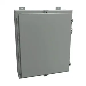 HAMMOND 1418N4E6 Enclosure, 24 x 20 x 6 Inch Size, Wall Mount, Carbon Steel, Ansi 61 Gray | CV7JJW