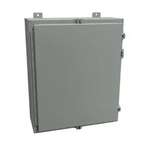 HAMMOND 1418N4E8 Enclosure, 24 x 20 x 8 Inch Size, Wall Mount, Carbon Steel, Ansi 61 Gray | CV7JJX