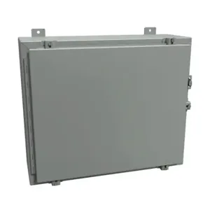 HAMMOND 1418N4ER8 Enclosure, 20 x 24 x 8 Inch Size, Wall Mount, Carbon Steel, Ansi 61 Gray | CV7JJY