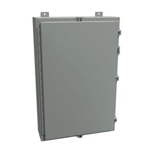 HAMMOND 1418N4F6 Enclosure, 30 x 20 x 6 Inch Size, Wall Mount, Carbon Steel, Ansi 61 Gray | CV7JJZ