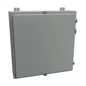 HAMMOND 1418N4J6 Enclosure, 24 x 24 x 6 Inch Size, Wall Mount, Carbon Steel, Ansi 61 Gray | CV7JKD