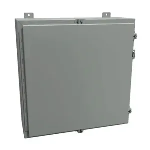 HAMMOND 1418N4J8 Enclosure, 24 x 24 x 8 Inch Size, Wall Mount, Carbon Steel, Ansi 61 Gray | CV7JKE