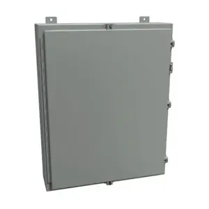 HAMMOND 1418N4K6 Enclosure, 30 x 24 x 6 Inch Size, Wall Mount, Carbon Steel, Ansi 61 Gray | CV7JKJ