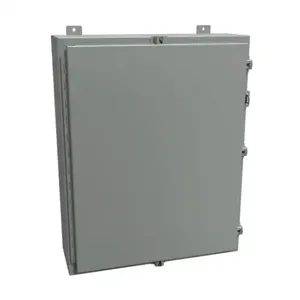 HAMMOND 1418N4K8 Enclosure, 30 x 24 x 8 Inch Size, Wall Mount, Carbon Steel, Ansi 61 Gray | CV7JKK