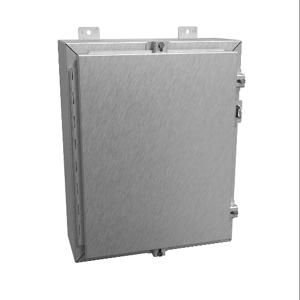 HAMMOND 1418N4S16C6 Enclosure, 20 x 16 x 6 Inch Size, Wall Mount, 316 Stainless Steel, #4 Brush Finish | CV7JKR