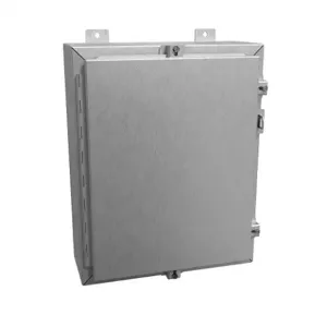 HAMMOND 1418N4S16C6 Enclosure, 20 x 16 x 6 Inch Size, Wall Mount, 316 Stainless Steel, #4 Brush Finish | CV7JKR