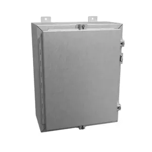 HAMMOND 1418N4S16C8 Enclosure, 20 x 16 x 8 Inch Size, Wall Mount, 316 Stainless Steel, #4 Brush Finish | CV7JKT