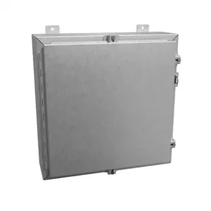 HAMMOND 1418N4S16D6 Enclosure, 20 x 20 x 6 Inch Size, Wall Mount, 316 Stainless Steel, #4 Brush Finish | CV7JKV