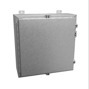 HAMMOND 1418N4S16D8 Enclosure, 20 x 20 x 8 Inch Size, Wall Mount, 316 Stainless Steel, #4 Brush Finish | CV7JKW