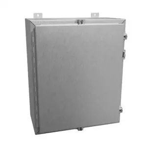 HAMMOND 1418N4S16E10 Enclosure, 24 x 20 x 10 Inch Size, Wall Mount, 316 Stainless Steel, #4 Brush Finish | CV7JKX