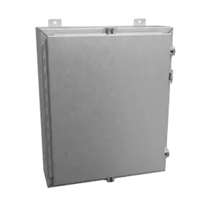 HAMMOND 1418N4S16E6 Enclosure, 24 x 20 x 6 Inch Size, Wall Mount, 316 Stainless Steel, #4 Brush Finish | CV7JKY