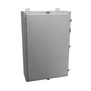 HAMMOND 1418N4S16F8 Enclosure, 30 x 20 x 8 Inch Size, Wall Mount, 316 Stainless Steel, #4 Brush Finish | CV7JLB