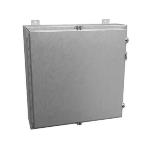 HAMMOND 1418N4S16J6 Enclosure, 24 x 24 x 6 Inch Size, Wall Mount, 316 Stainless Steel, #4 Brush Finish | CV7JLF