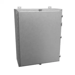 HAMMOND 1418N4S16K10 Enclosure, 30 x 24 x 10 Inch Size, Wall Mount, 316 Stainless Steel, #4 Brush Finish | CV7JLH