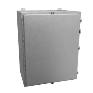 HAMMOND 1418N4S16K16 Enclosure, 30 x 24 x 16 Inch Size, Wall Mount, 316 Stainless Steel, #4 Brush Finish | CV7JLK