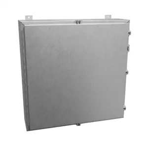 HAMMOND 1418N4S16KK8 Enclosure, 30 x 30 x 8 Inch Size, Wall Mount, 316 Stainless Steel, #4 Brush Finish | CV7JLM