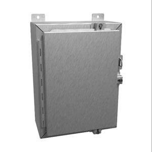 HAMMOND 1418N4SSB6 Enclosure, 16 x 12 x 6 Inch Size, Wall Mount, 304 Stainless Steel, #4 Brush Finish | CV7JLP