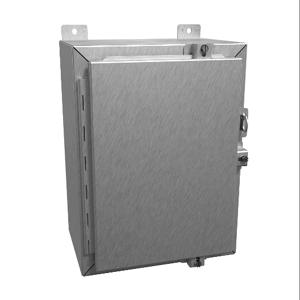 HAMMOND 1418N4SSB8 Enclosure, 16 x 12 x 8 Inch Size, Wall Mount, 304 Stainless Steel, #4 Brush Finish | CV7JLQ