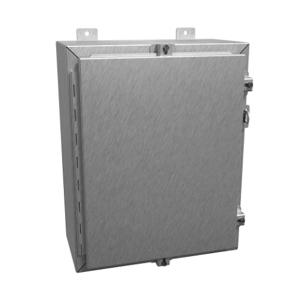 HAMMOND 1418N4SSC8 Enclosure, 20 x 16 x 8 Inch Size, Wall Mount, 304 Stainless Steel, #4 Brush Finish | CV7JLU