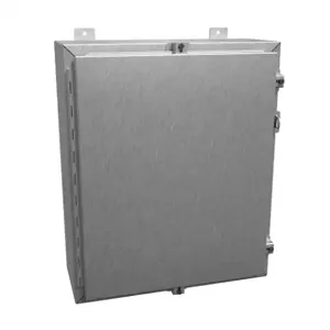 HAMMOND 1418N4SSE8 Enclosure, 24 x 20 x 8 Inch Size, Wall Mount, 304 Stainless Steel, #4 Brush Finish | CV7JMA