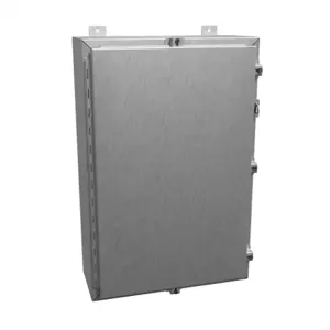 HAMMOND 1418N4SSF8 Enclosure, 30 x 20 x 8 Inch Size, Wall Mount, 304 Stainless Steel, #4 Brush Finish | CV7JMC