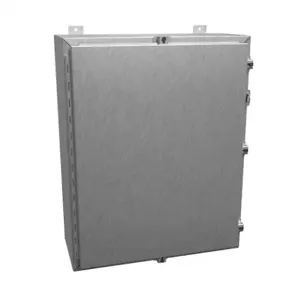 HAMMOND 1418N4SSK10 Enclosure, 30 x 24 x 10 Inch Size, Wall Mount, 304 Stainless Steel, #4 Brush Finish | CV7JMJ