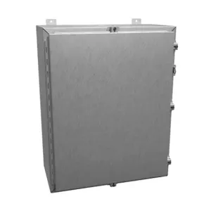 HAMMOND 1418N4SSK12 Enclosure, 30 x 24 x 12 Inch Size, Wall Mount, 304 Stainless Steel, #4 Brush Finish | CV7JMK