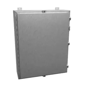 HAMMOND 1418N4SSK8 Enclosure, 30 x 24 x 8 Inch Size, Wall Mount, 304 Stainless Steel, #4 Brush Finish | CV7JMM