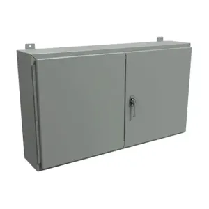 HAMMOND 1422P10 Enclosure, 24 x 42 x 10 Inch Size, Wall Mount, Carbon Steel, Ansi 61 Gray | CV7JMQ