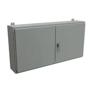 HAMMOND 1422PW8 Enclosure, 24 x 48 x 8 Inch Size, Wall Mount, Carbon Steel, Ansi 61 Gray | CV7JMT