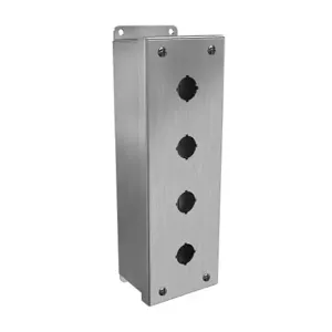 HAMMOND 1435MS16D Pushbutton Enclosure, 4 Holes, 22mm, 11 x 4 x 3 Inch Size, Wall Mount | CV7JNP