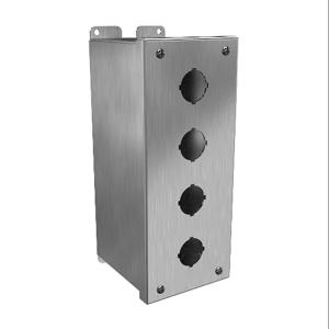 HAMMOND 1437S16D Pushbutton Enclosure, 4 Holes, 30mm, 10 x 4 x 5 Inch Size, Wall Mount | CV7JRC