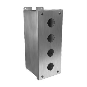 HAMMOND 1437SSD Pushbutton Enclosure, 4 Holes, 30mm, 10 x 4 x 5 Inch Size, Wall Mount | CV7JRH