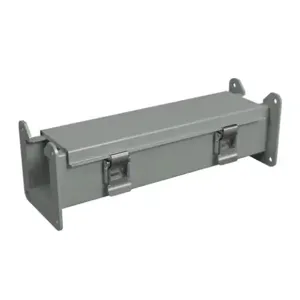 HAMMOND 1485B12 Lay-In Wireway, 2.5 x 2.5 x 12 Inch Size, Carbon Steel, Ansi 61 Gray | CV8EXW