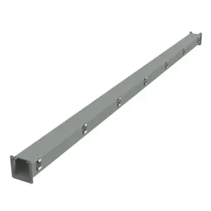 HAMMOND 1485C120 Lay-In Wireway, 4 x 4 x 120 Inch Size, Carbon Steel, Ansi 61 Gray, Quick-Release Clamps | CV8EYE