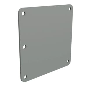 HAMMOND 1485CH Wireway Fitting, Cover Plate, 4 x 4 Inch Size, Carbon Steel, Ansi 61 Gray, Nema 12 | CV7MFA