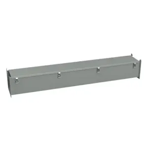 HAMMOND 1485E60 Lay-In Wireway, 8 x 8 x 60 Inch Size, Carbon Steel, Ansi 61 Gray, Quick-Release Clamps | CV8EZA