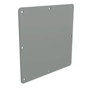 HAMMOND 1485EH Wireway Fitting, Cover Plate, 8 x 8 Inch Size, Carbon Steel, Ansi 61 Gray, Nema 12 | CV7MHG