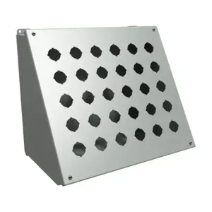 HAMMOND 1490K30 Pushbutton Consolet, 30 Holes, 30mm, 13 x 16 x 10 Inch Size, Desktop Or Pedestal Mount | CV7FVP