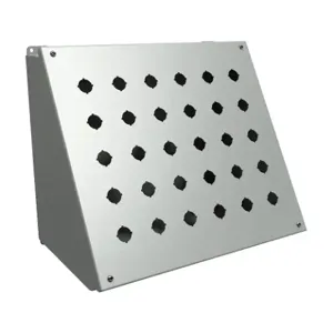 HAMMOND 1490MK30 Pushbutton Consolet, 30 Holes, 22mm, 13 x 16 x 10 Inch Size, Desktop Or Pedestal Mount | CV7FWG