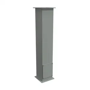 HAMMOND 1495D35 Straight Pedestal Column, Carbon Steel, 35 x 6 x 6 Inch Size, Ansi 61 Gray | CV7FLN